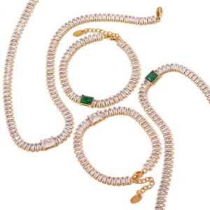 «ANTONIA» Waterproof Necklace For Women With Zirconia/ Gold Color - Image 4
