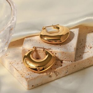 «NINA» Waterproof Earrings For Women / Gold Color - Image 6