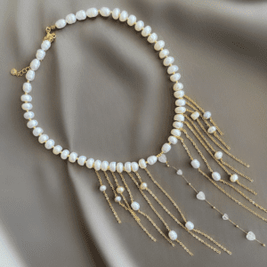 «PRESTIGE» Semi-Fine Natural Pearl Luxury Necklace - Image 3