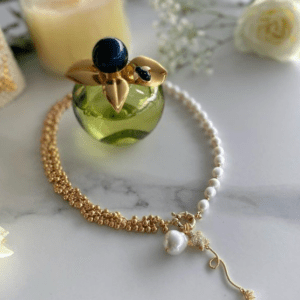 «MILKY WAY» Trendy Semi-Fine Natural Pearl & Chain Necklace With Baroque Pearl Pendant - Image 8