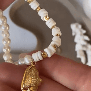 «HAVANA» Semi-Fine Natural Pearl & Shell Trendy Necklace - Image 5