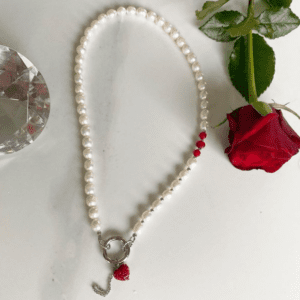 «BE MINE» Semi-Fine Natural Pearl Trendy Necklace - Image 7
