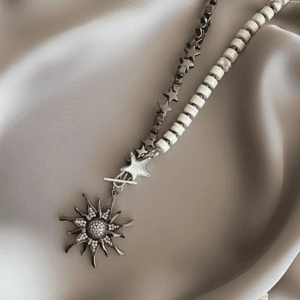 «BLACK SUN» Semi-Fine Natural Stone Luxury Necklace ⠀ - Image 5