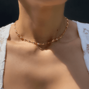 «NINEL» Semi-Fine Chain And Cubic Zirconia Necklace ⠀ - Image 3