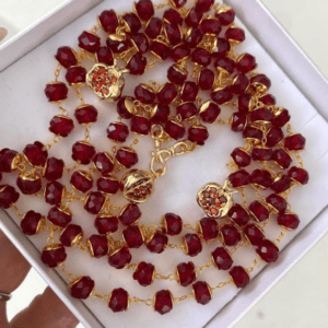 «POMEGRANATE WINE» Luxury Crystal Necklace And Earrings Jewellery Set⠀ - Image 3