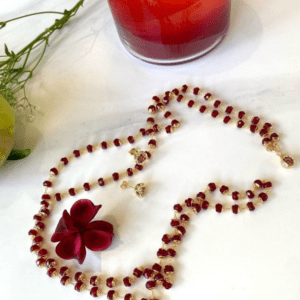 «POMEGRANATE WINE» Luxury Crystal Necklace And Earrings Jewellery Set⠀ - Image 5
