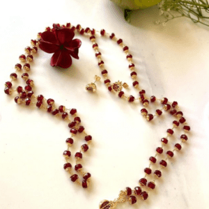 «POMEGRANATE WINE» Luxury Crystal Necklace And Earrings Jewellery Set⠀ - Image 8