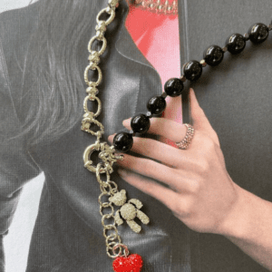 «MISHKA VINOVEN» Semi-Fine Trendy Natural Stone And Chain Necklace - Image 3
