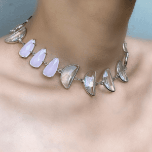«DE BLANCO» - Semi-Fine Luxury Jewellery Glass Choker Necklace ⠀ - Image 5