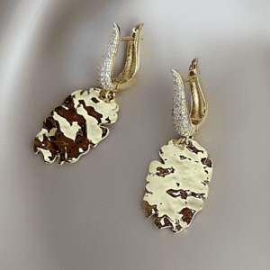 «ACACIA» Semi-Fine Beautiful Zirconia Inlay Trendy Earrings - Image 6