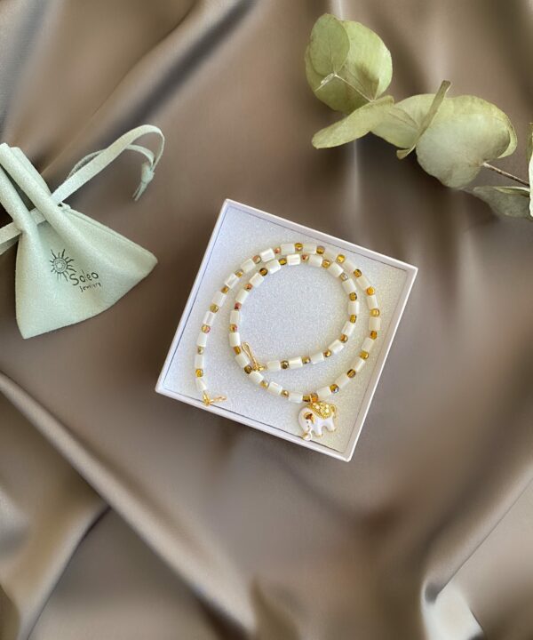 «ELLE» Semi-Fine Natural Shell Necklace⠀