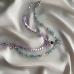 «CRYSTALLINE» Semi-Fine Natural Stone Necklace And Earrings Jewellery Set ⠀ - Image 4