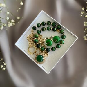 «ROYAL STEPHANIE» Semi-Fine Natural Stone and Chain Necklace ⠀ - Image 5
