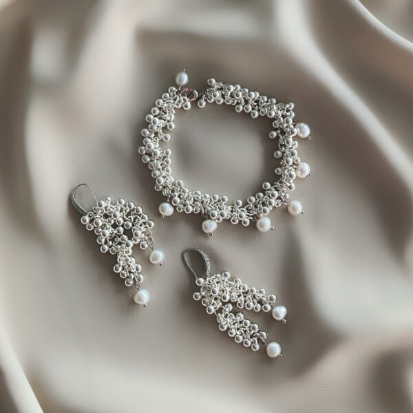 «NYMPH'S  TEAR» Luxury Semi-Fine Bracelet And Earrings Jewellery Set ⠀